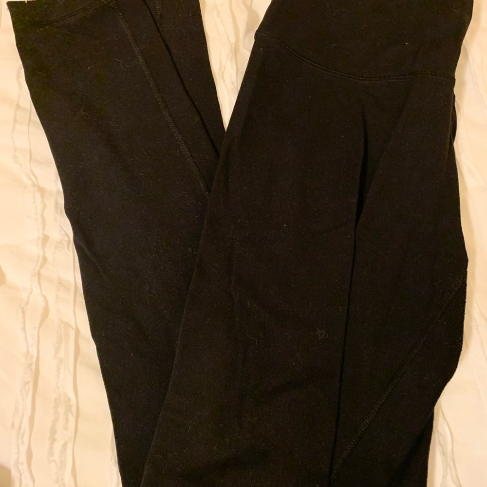 90 degree by reflex, women’s full-length black leggings, size M